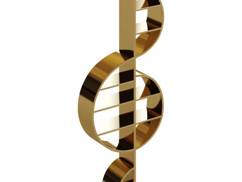 Musical Note Bookshelf 3D Model