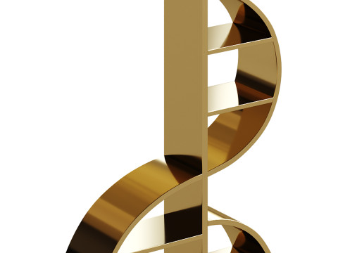 Musical Note Bookshelf 3D Model