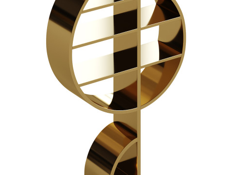 Musical Note Bookshelf 3D Model