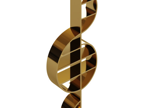 Musical Note Bookshelf 3D Model