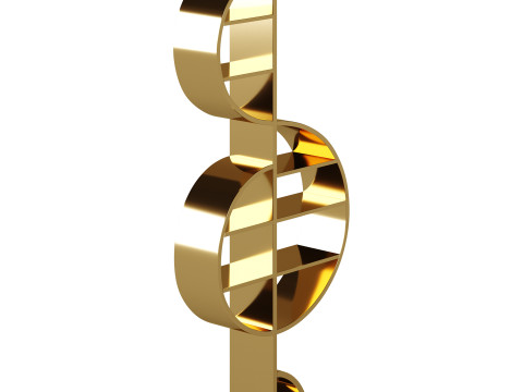Musical Note Bookshelf 3D Model