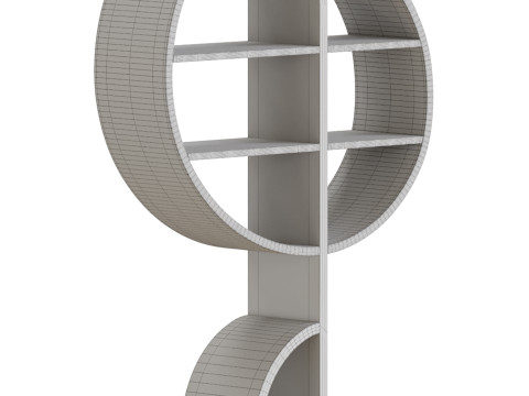 Musical Note Bookshelf 3D Model