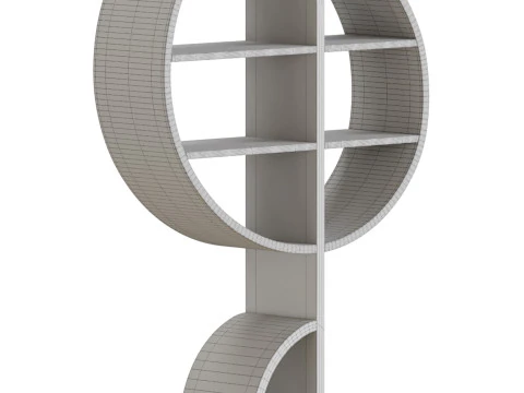 Musical Note Bookshelf 3D Model