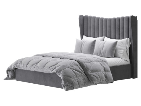 Octavia Velvet-Finish Ottoman Bed I 3D Model