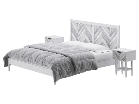 Paxton Wooden Bed Modèle 3D