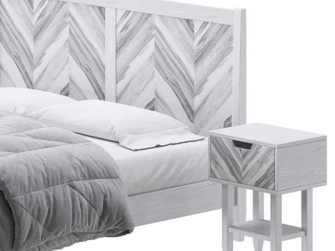 Paxton Wooden Bed Modèle 3D