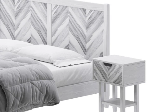 Paxton Wooden Bed 3D Model