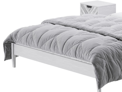 Paxton Wooden Bed Modèle 3D