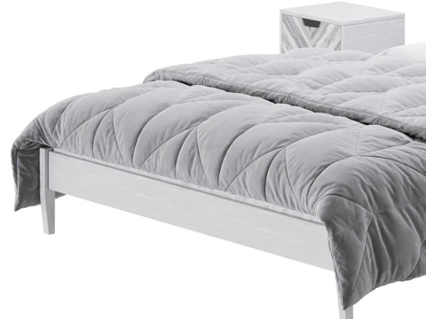 Paxton Wooden Bed 3D Model