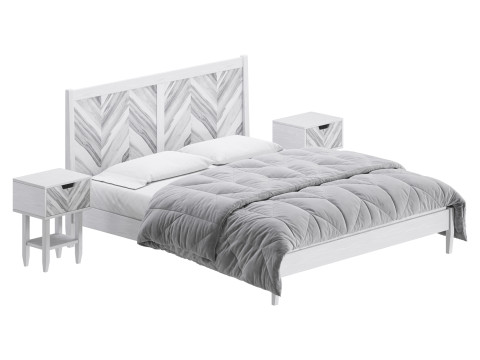 Paxton Wooden Bed Modèle 3D