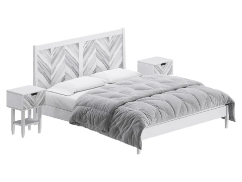 Paxton Wooden Bed 3D Model