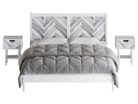 Paxton Wooden Bed 3D Model
