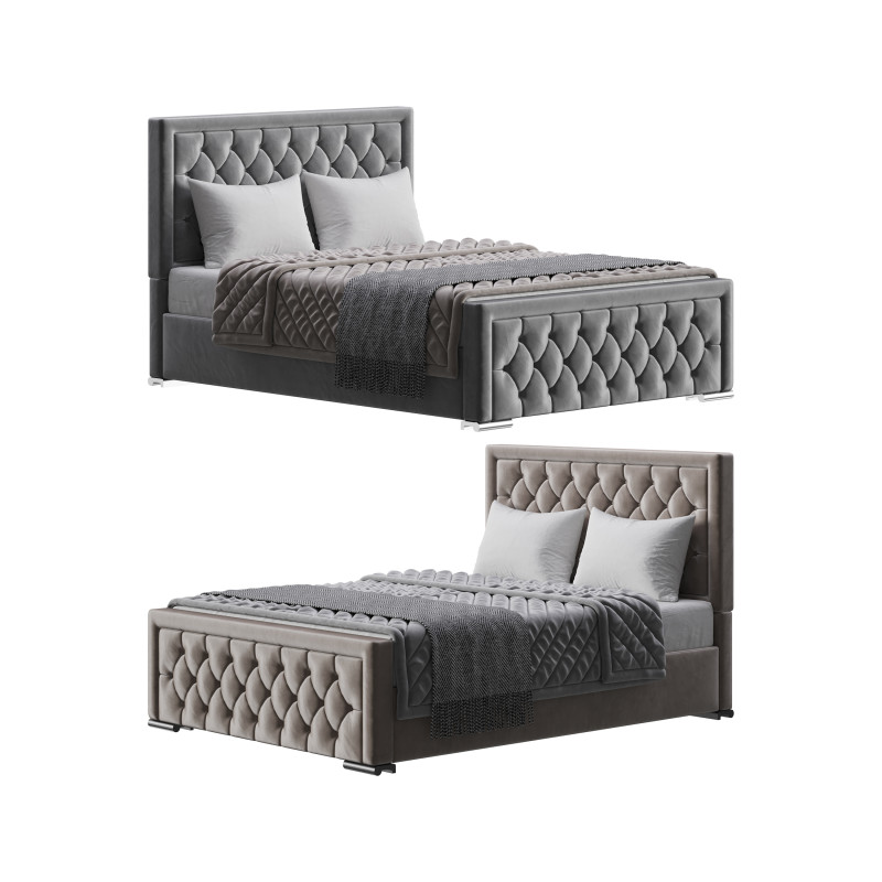 Princess Bed Frame 3D Model .c4d .max .obj .3ds .fbx .stl .blend 