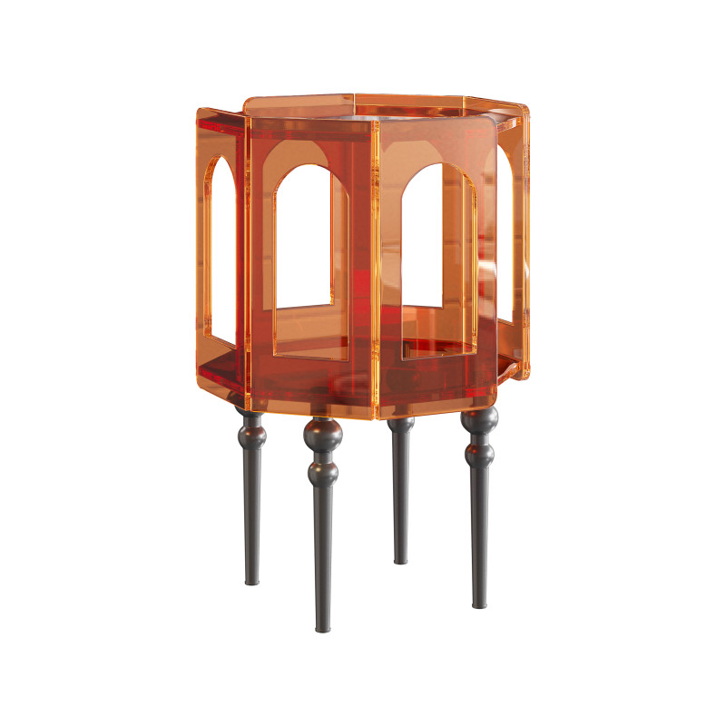 Retro Acrylic Side Table 3D मॉडल .c4d .max .obj .3ds .fbx .stl .blend 