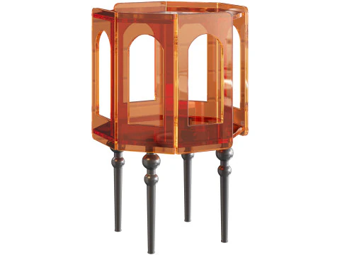 Tavolino retr&ograve; in acrilico Modello 3D