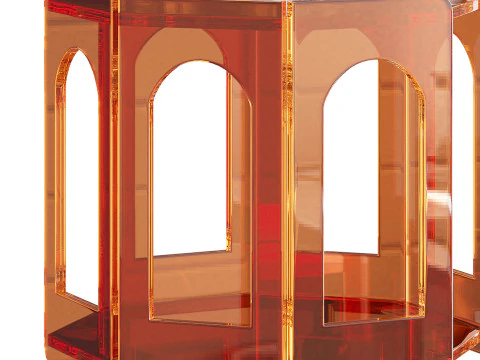Retro Acrylic Side Table 3D Model