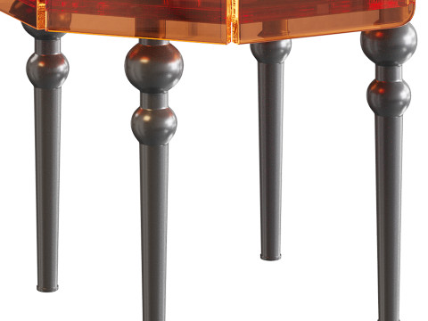 Retro Acrylic Side Table 3D मॉडल