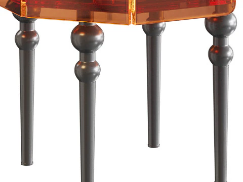 Retro Acrylic Side Table 3D Model