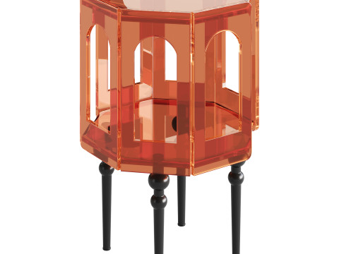 Retro Acrylic Side Table 3D मॉडल