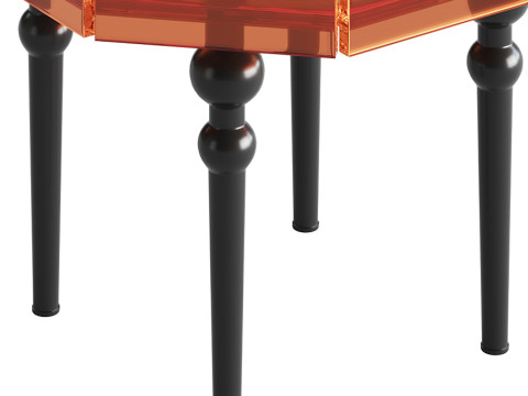 Retro Acrylic Side Table 3D मॉडल