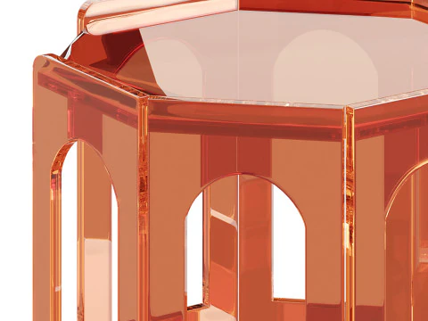 Retro Acrylic Side Table 3D Model