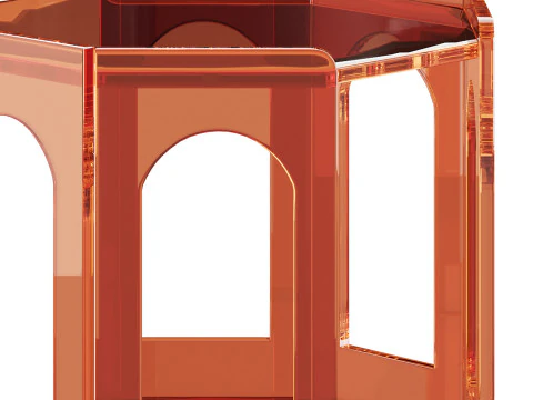 Retro Acrylic Side Table 3D Model