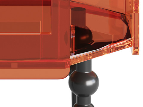 Retro Acrylic Side Table 3D मॉडल