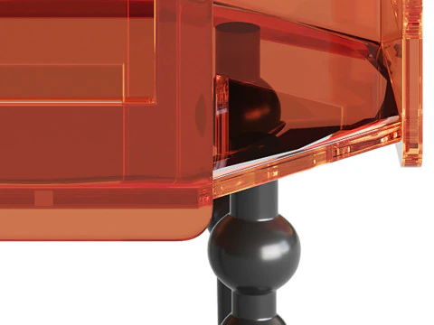 Retro Acrylic Side Table 3D Model