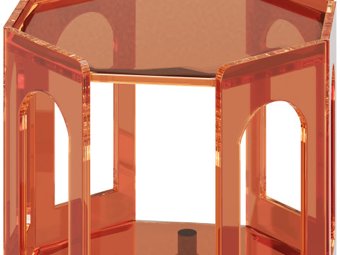 Retro Acrylic Side Table 3D मॉडल