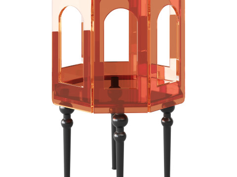 Retro Acrylic Side Table 3D मॉडल