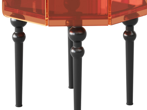 Retro Acrylic Side Table 3D मॉडल