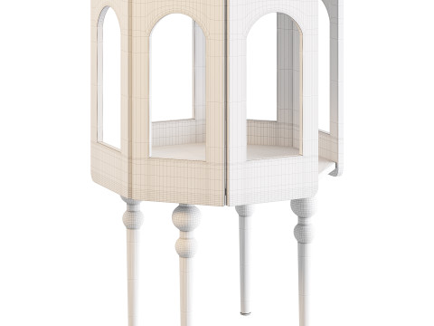 Retro Acrylic Side Table 3D मॉडल