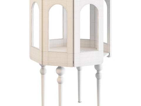 Retro Acrylic Side Table 3D Model