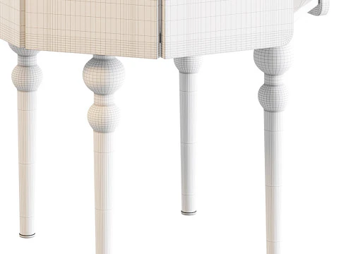 Retro Acrylic Side Table 3D Model
