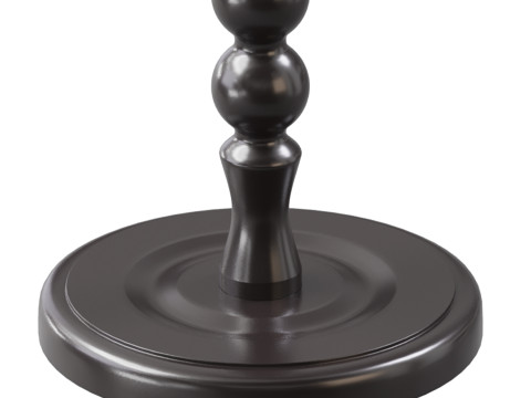 Retro Solid Wood Side Table Modello 3D