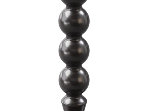 Retro Solid Wood Side Table 3D Model