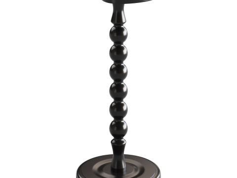 Retro Solid Wood Side Table Modello 3D