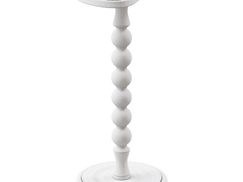 Retro Solid Wood Side Table Modello 3D