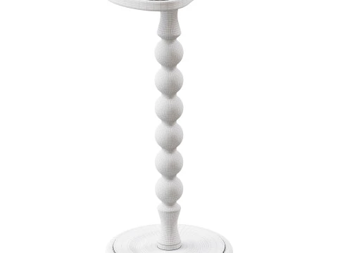 Retro Solid Wood Side Table 3D Model