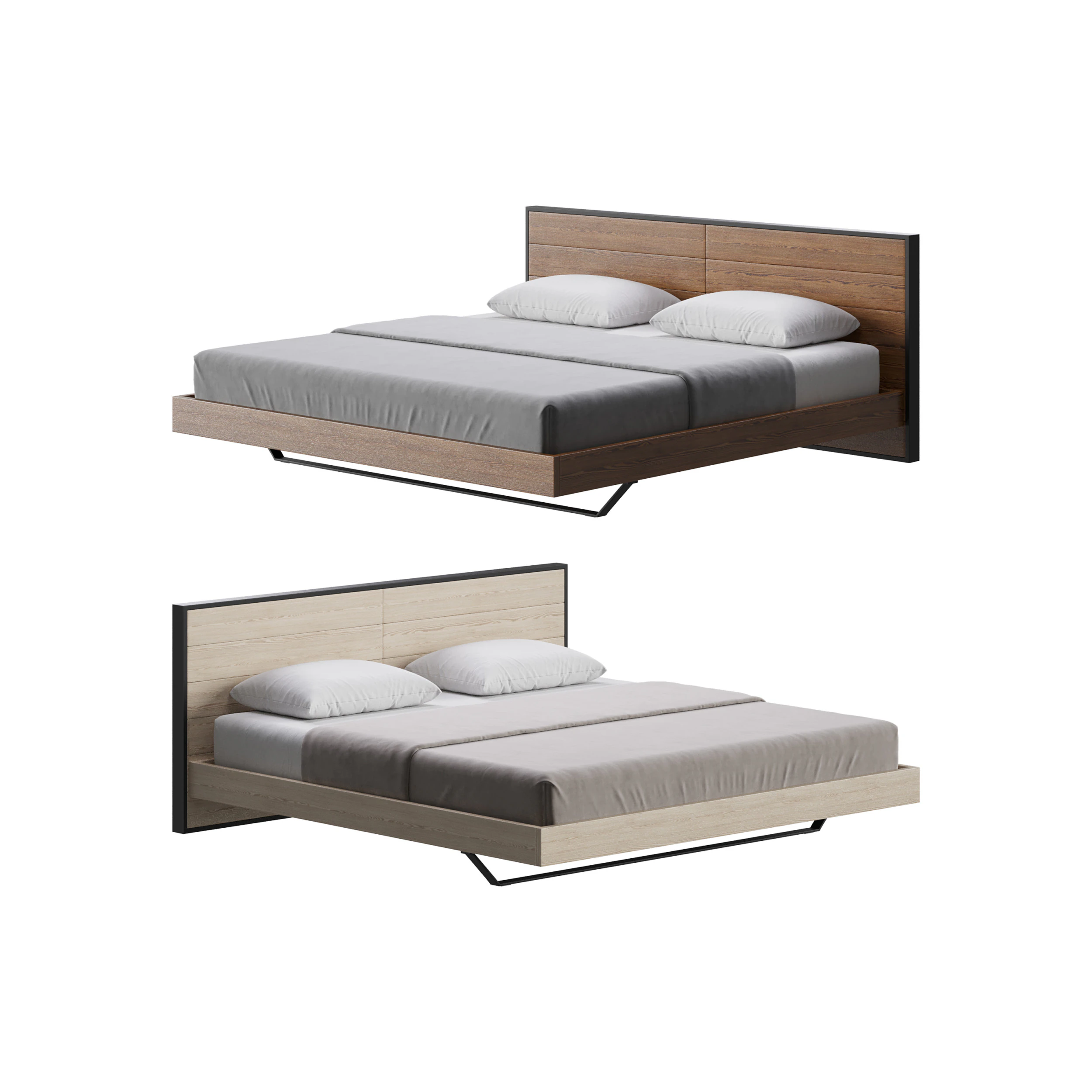 Rialto 1 Bed 3D Model .c4d .max .obj .3ds .fbx .stl .blend 