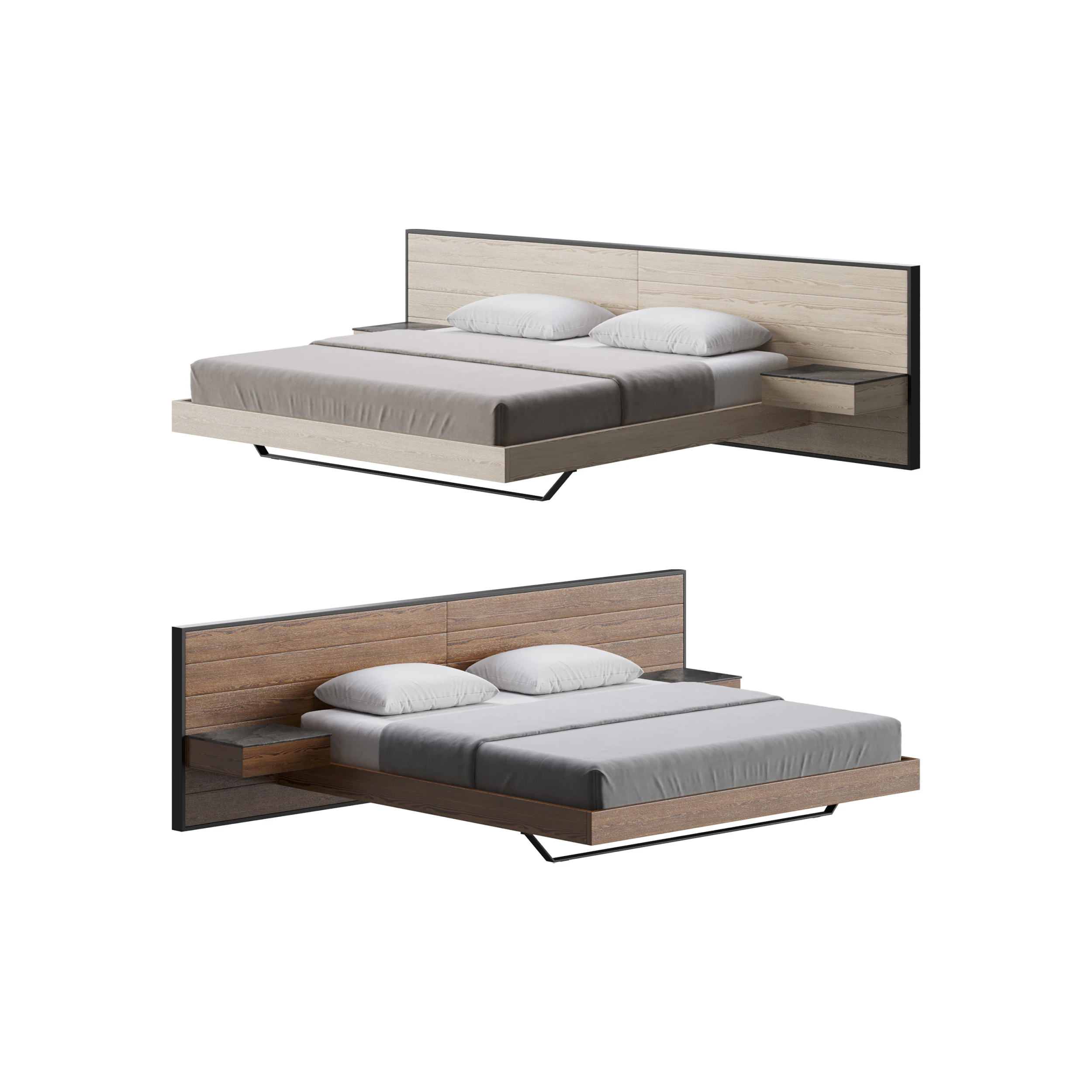 Rialto Bed 3D Model .c4d .max .obj .3ds .fbx .stl .blend 