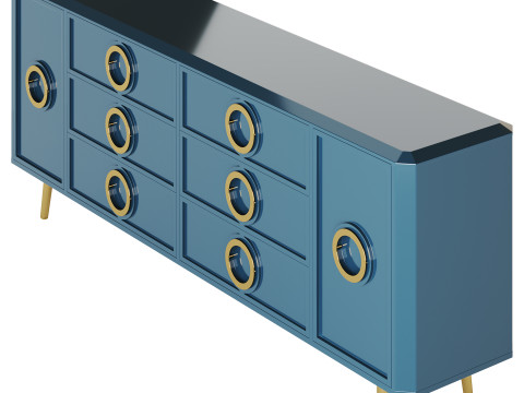 Rindix Blue Sideboard Model 3D