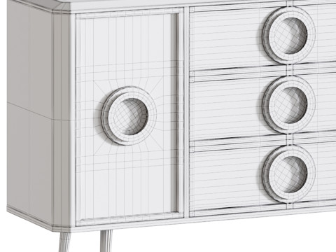 Rindix Blue Sideboard Model 3D