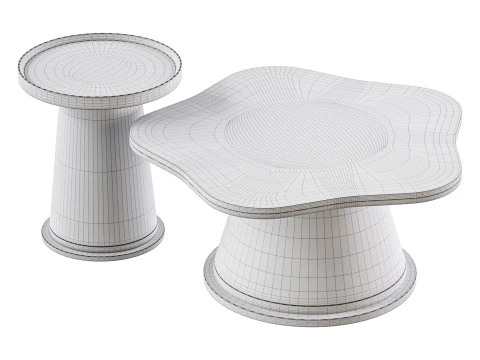 Round Cocktail Table 3D Model