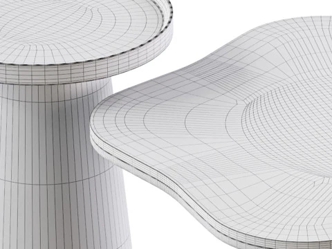 Round Cocktail Table 3D Model