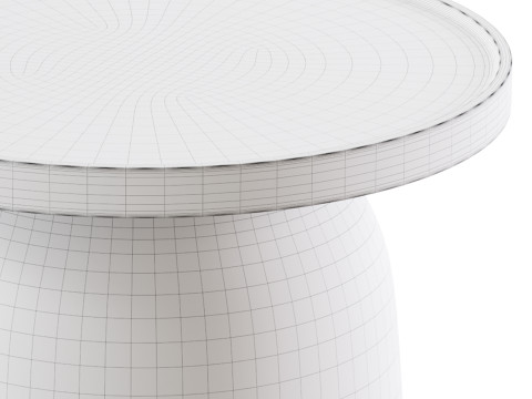 Scandinavian small round coffee table 3D Модель