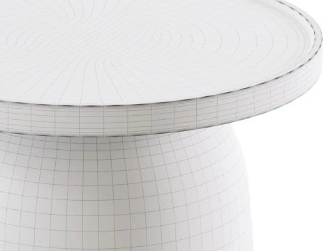 Scandinavian small round coffee table 3D Model