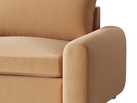 SERRAT WHITE PERFORMANCE FABRIC CHAIR AND A HALF 3D 模型