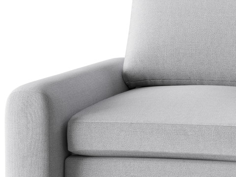 SERRAT WHITE PERFORMANCE FABRIC CHAIR AND A HALF 3D 模型