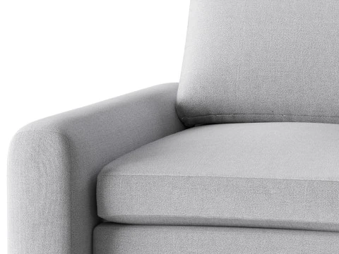 SERRAT WHITE PERFORMANCE FABRIC CHAIR AND A HALF 3D Model